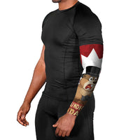 Funny Groundhog Day Arm Sleeves Canadian Maple Leaf - Wonder Print Shop