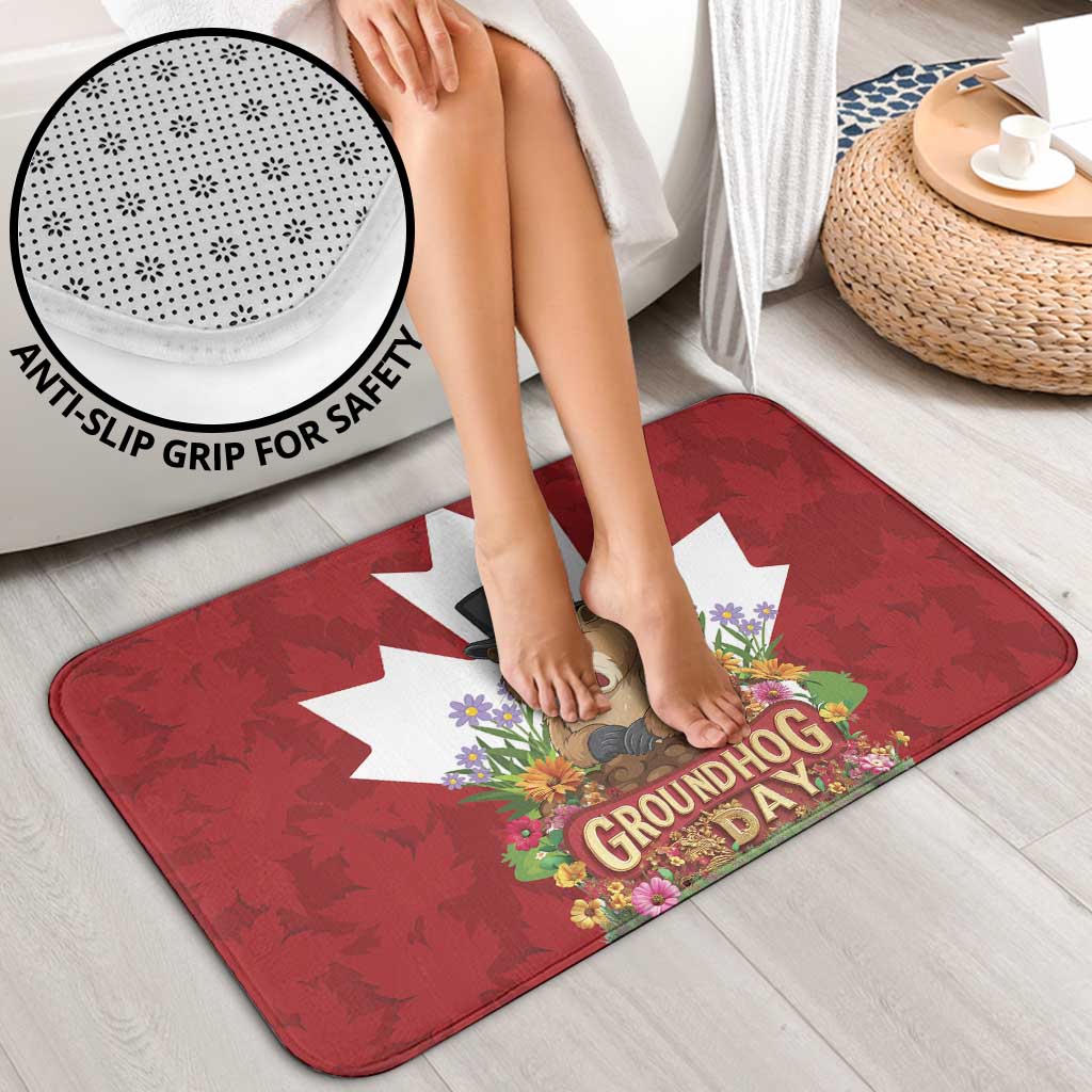 Funny Groundhog Day Bathroom Set Canadian Maple Leaf - Wonder Print Shop