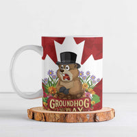 Funny Groundhog Day Ceramic Mug Canadian Maple Leaf - Wonder Print Shop