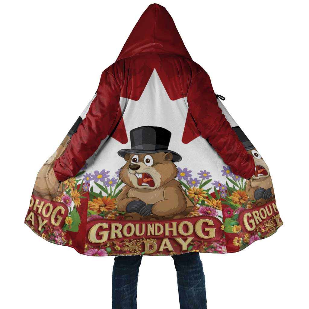 Funny Groundhog Day Cloak Canadian Maple Leaf - Wonder Print Shop