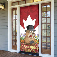 Funny Groundhog Day Door Cover Canadian Maple Leaf - Wonder Print Shop