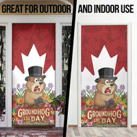 Funny Groundhog Day Door Cover Canadian Maple Leaf - Wonder Print Shop