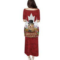 Funny Groundhog Day Family Matching Puletasi and Hawaiian Shirt Canadian Maple Leaf - Wonder Print Shop