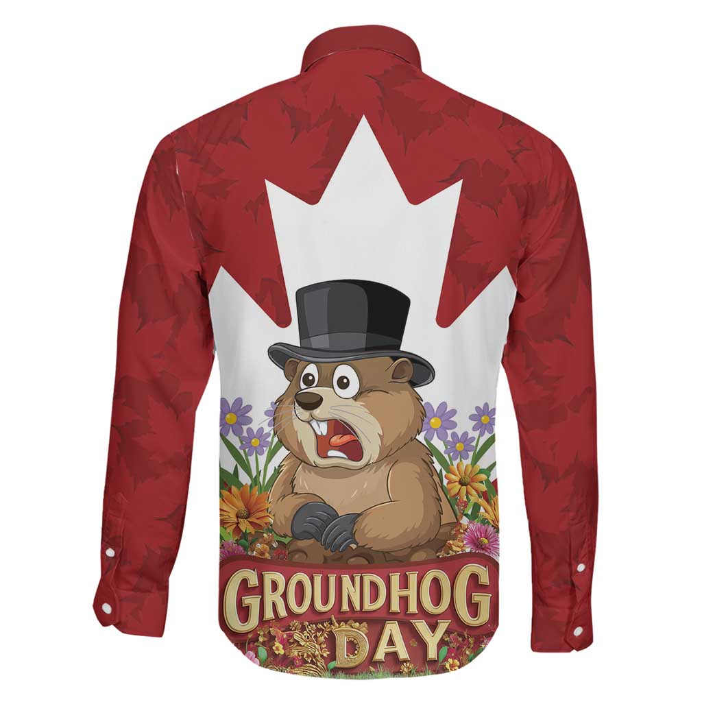 Funny Groundhog Day Family Matching Summer Maxi Dress and Hawaiian Shirt Canadian Maple Leaf - Wonder Print Shop
