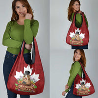 Funny Groundhog Day Grocery Bag Canadian Maple Leaf - Wonder Print Shop