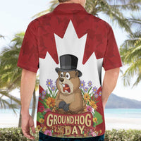 Funny Groundhog Day Hawaiian Shirt Canadian Maple Leaf - Wonder Print Shop