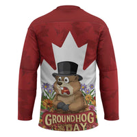 Funny Groundhog Day Hockey Jersey Canadian Maple Leaf - Wonder Print Shop