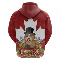 Funny Groundhog Day Hoodie Canadian Maple Leaf - Wonder Print Shop