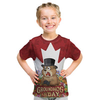Funny Groundhog Day Kid T Shirt Canadian Maple Leaf - Wonder Print Shop