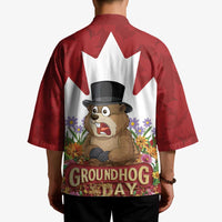 Funny Groundhog Day Kimono Canadian Maple Leaf - Wonder Print Shop