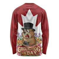 Funny Groundhog Day Long Sleeve Shirt Canadian Maple Leaf - Wonder Print Shop