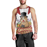 Funny Groundhog Day Men Tank Top Canadian Maple Leaf - Wonder Print Shop