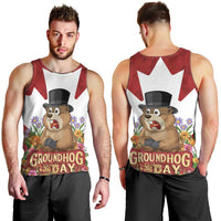 Funny Groundhog Day Men Tank Top Canadian Maple Leaf - Wonder Print Shop
