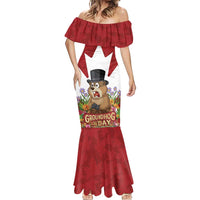 Funny Groundhog Day Mermaid Dress Canadian Maple Leaf - Wonder Print Shop