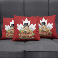 Funny Groundhog Day Pillow Cover Canadian Maple Leaf - Wonder Print Shop