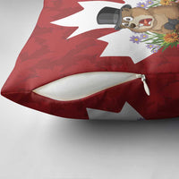 Funny Groundhog Day Pillow Cover Canadian Maple Leaf - Wonder Print Shop