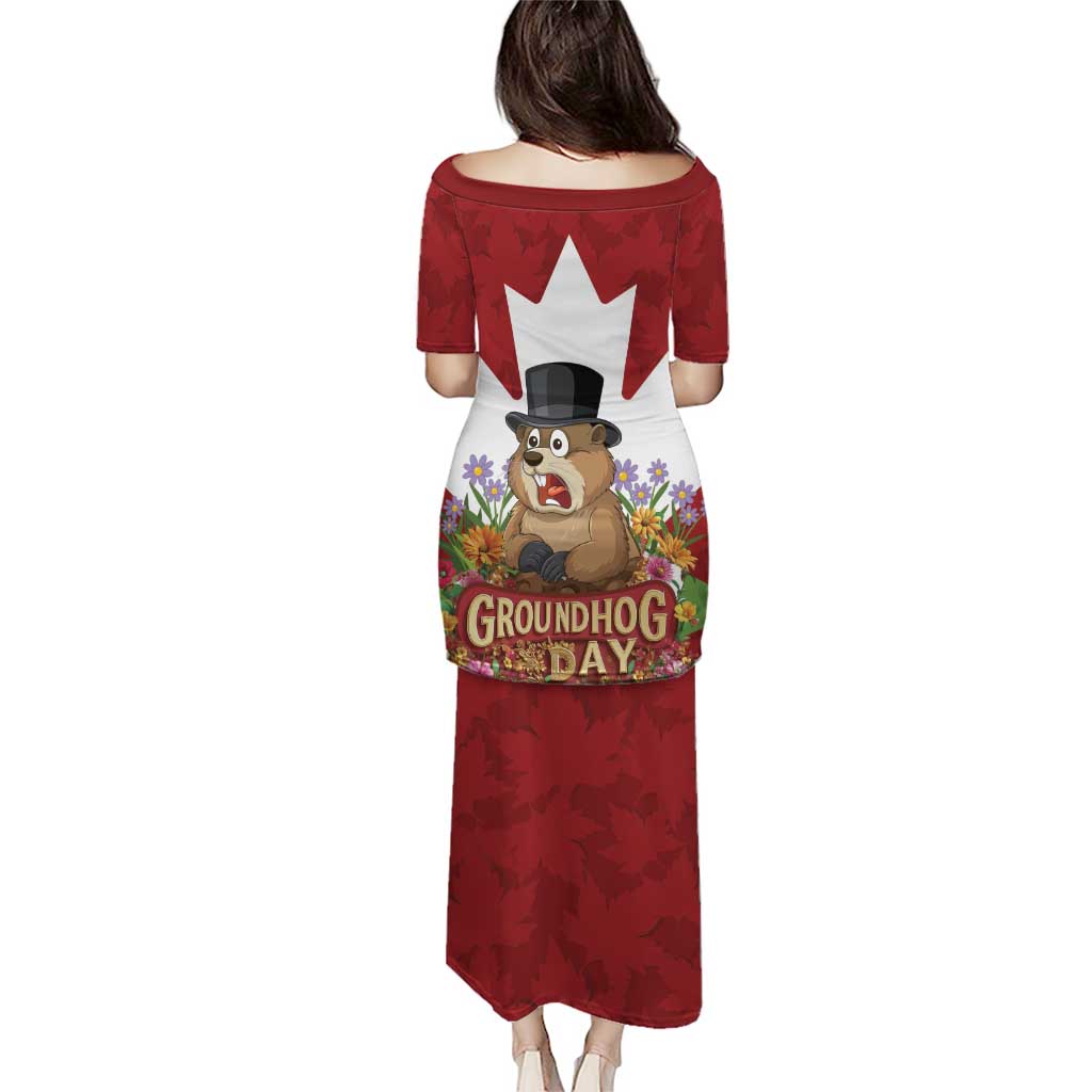 Funny Groundhog Day Puletasi Canadian Maple Leaf - Wonder Print Shop