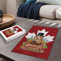 Funny Groundhog Day Puzzle Canadian Maple Leaf - Wonder Print Shop