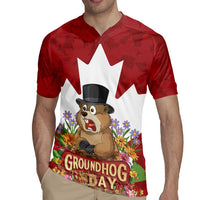 Funny Groundhog Day Rugby Jersey Canadian Maple Leaf - Wonder Print Shop