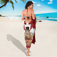 Funny Groundhog Day Sarong Canadian Maple Leaf - Wonder Print Shop