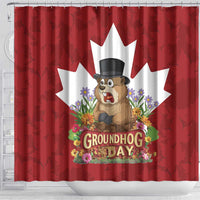 Funny Groundhog Day Shower Curtain Canadian Maple Leaf - Wonder Print Shop