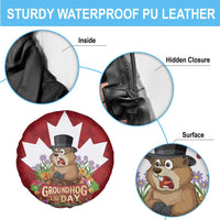 Funny Groundhog Day Spare Tire Cover Canadian Maple Leaf - Wonder Print Shop