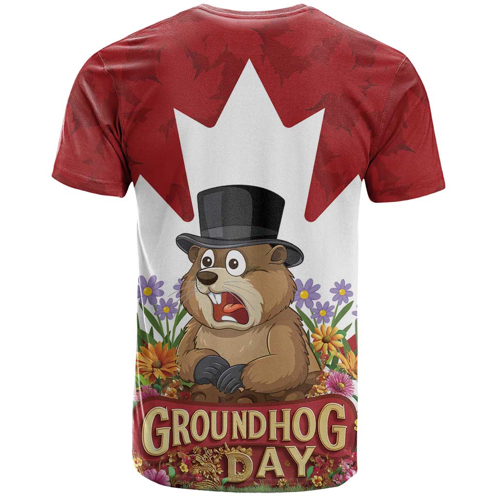 Funny Groundhog Day T Shirt Canadian Maple Leaf - Wonder Print Shop