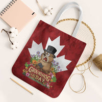 Funny Groundhog Day Tote Bag Canadian Maple Leaf - Wonder Print Shop