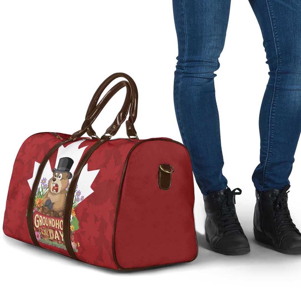 Funny Groundhog Day Travel Bag Canadian Maple Leaf - Wonder Print Shop