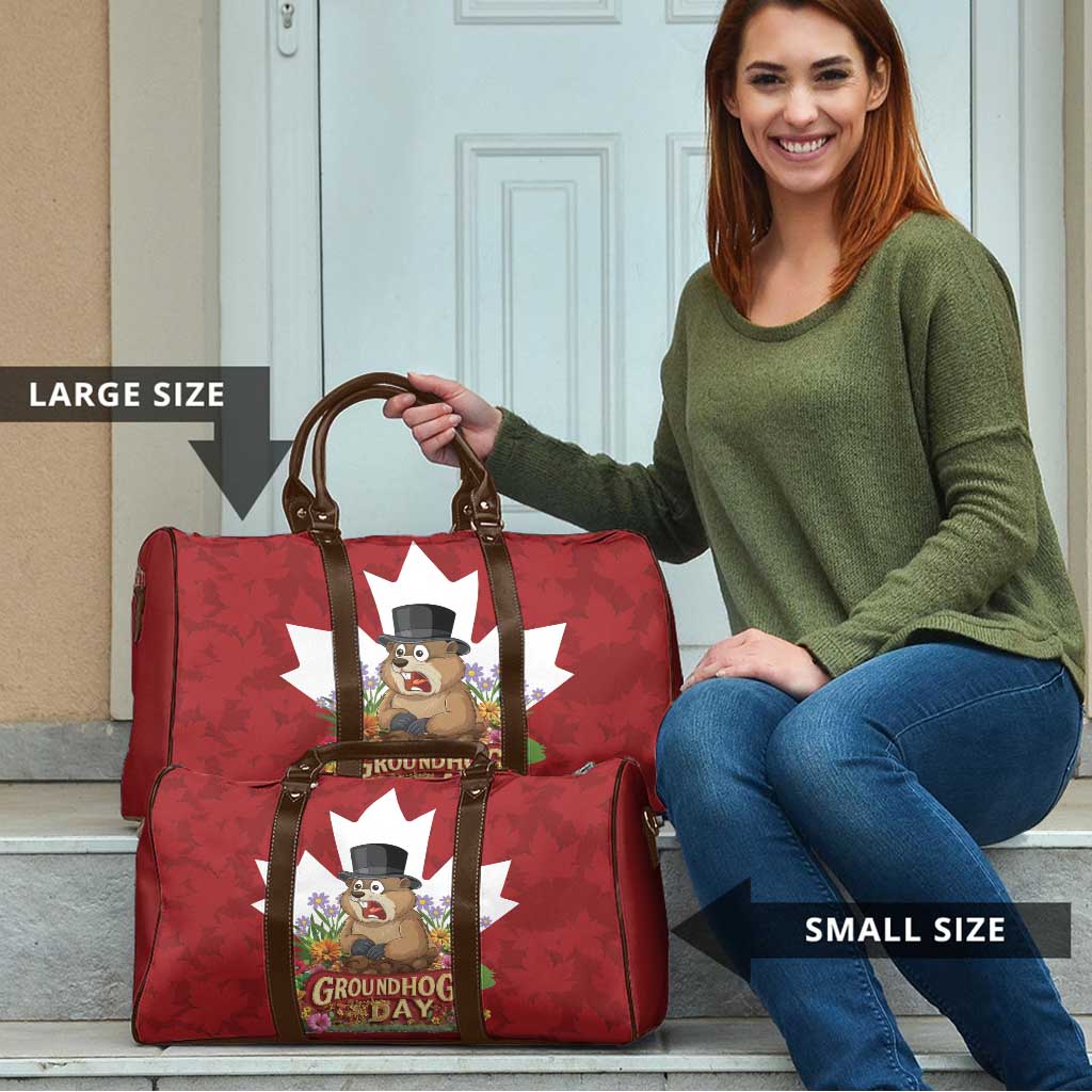 Funny Groundhog Day Travel Bag Canadian Maple Leaf - Wonder Print Shop