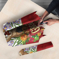 Funny Groundhog Day Umbrella Canadian Maple Leaf - Wonder Print Shop