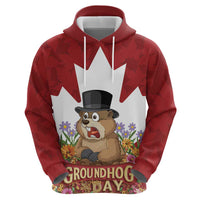 Funny Groundhog Day Zip Hoodie Canadian Maple Leaf - Wonder Print Shop