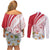 Personalized Denmark Couples Matching Off Shoulder Short Dress and Long Sleeve Button Shirt Mute Swan With Marguerite Daisy