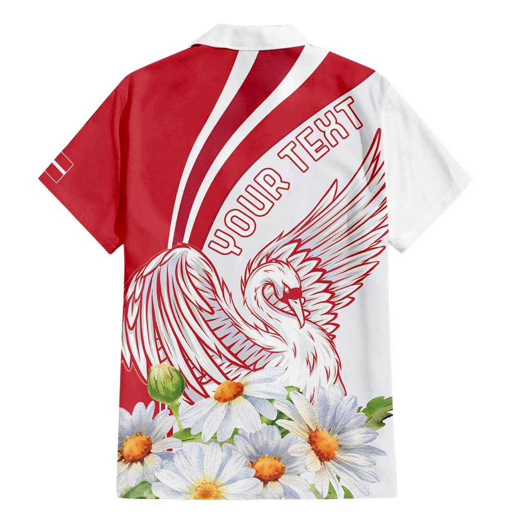 Personalized Denmark Family Matching Mermaid Dress and Hawaiian Shirt Mute Swan With Marguerite Daisy