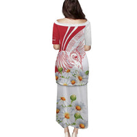 Personalized Denmark Puletasi Mute Swan With Marguerite Daisy