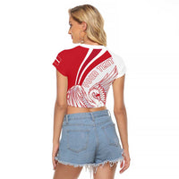 Personalized Denmark Raglan Cropped T Shirt Mute Swan With Marguerite Daisy