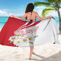 Personalized Denmark Sarong Mute Swan With Marguerite Daisy