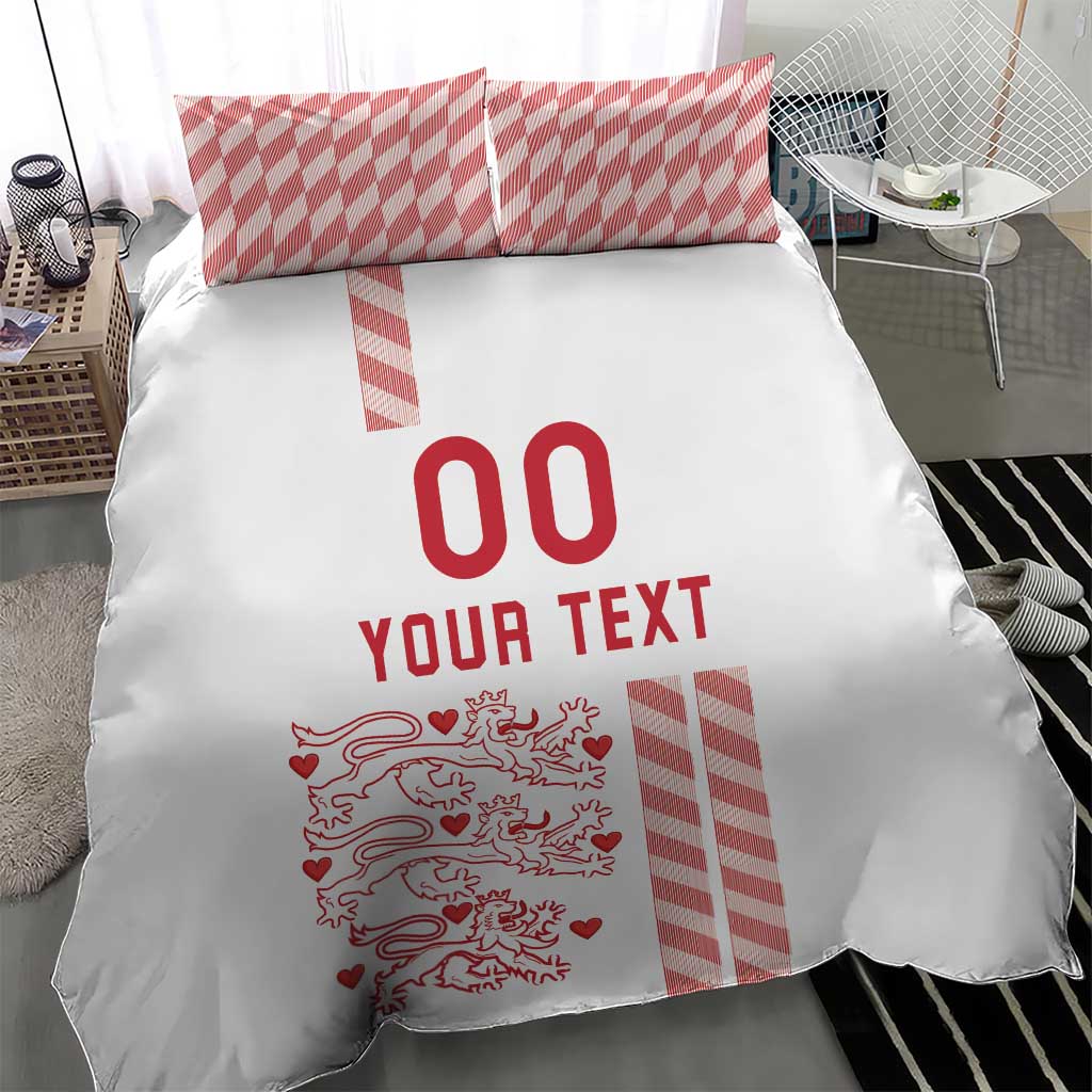 Custom Denmark Football Bedding Set Danish Dynamite White Version