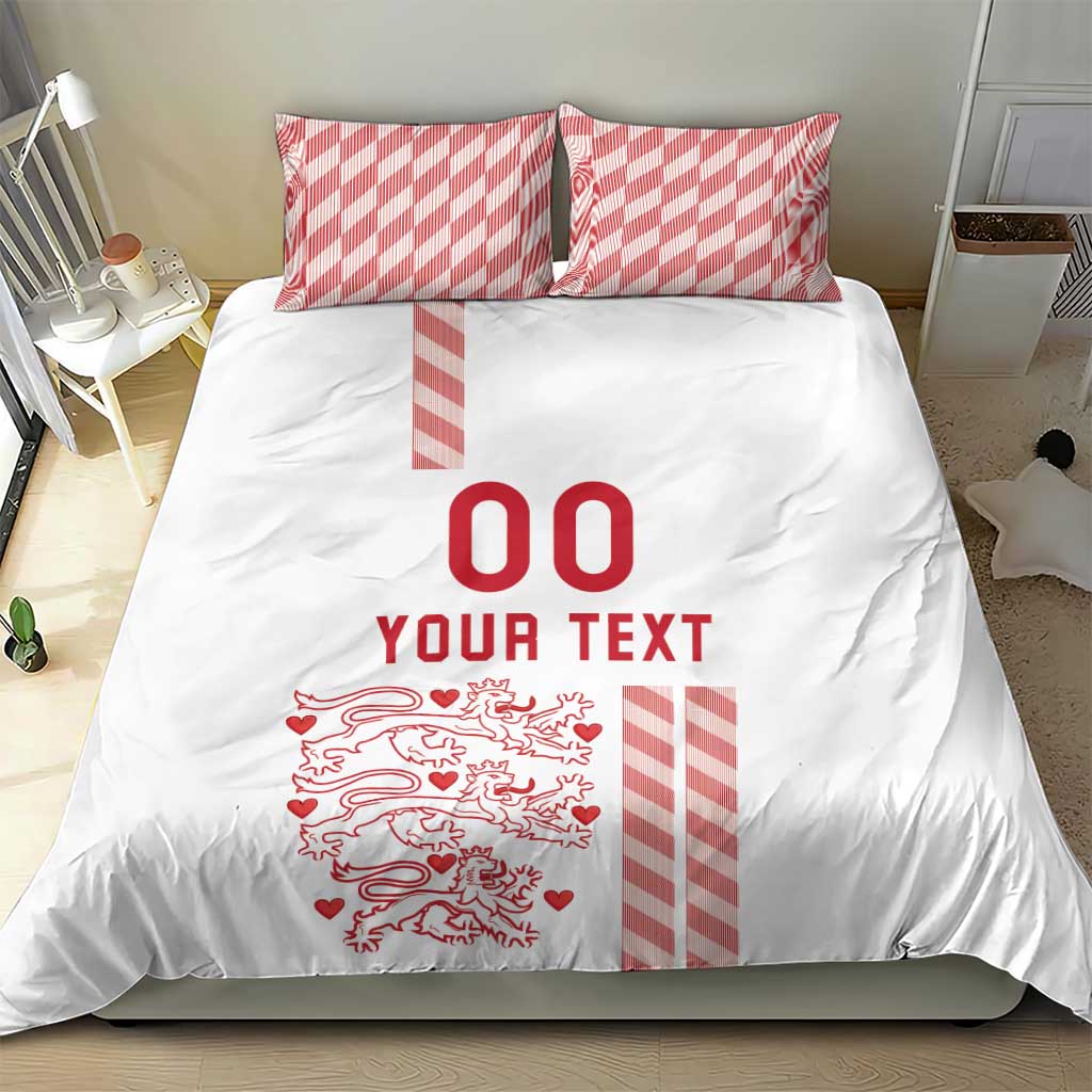 Custom Denmark Football Bedding Set Danish Dynamite White Version