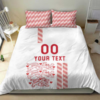 Custom Denmark Football Bedding Set Danish Dynamite White Version