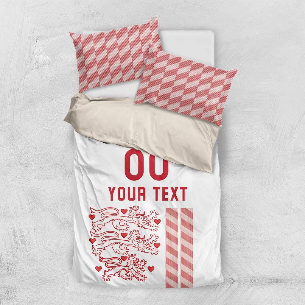 Custom Denmark Football Bedding Set Danish Dynamite White Version