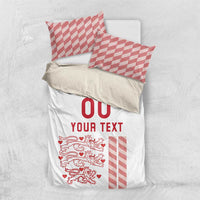 Custom Denmark Football Bedding Set Danish Dynamite White Version