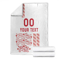 Custom Denmark Football Blanket Danish Dynamite White Version