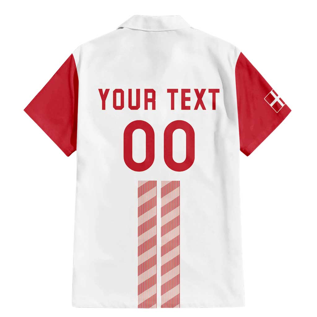 Custom Denmark Football Family Matching Mermaid Dress and Hawaiian Shirt Danish Dynamite White Version