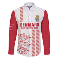 Custom Denmark Football Family Matching Mermaid Dress and Hawaiian Shirt Danish Dynamite White Version