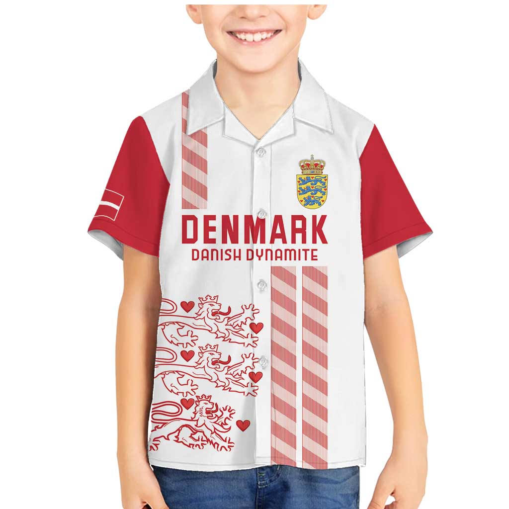 Custom Denmark Football Family Matching Mermaid Dress and Hawaiian Shirt Danish Dynamite White Version