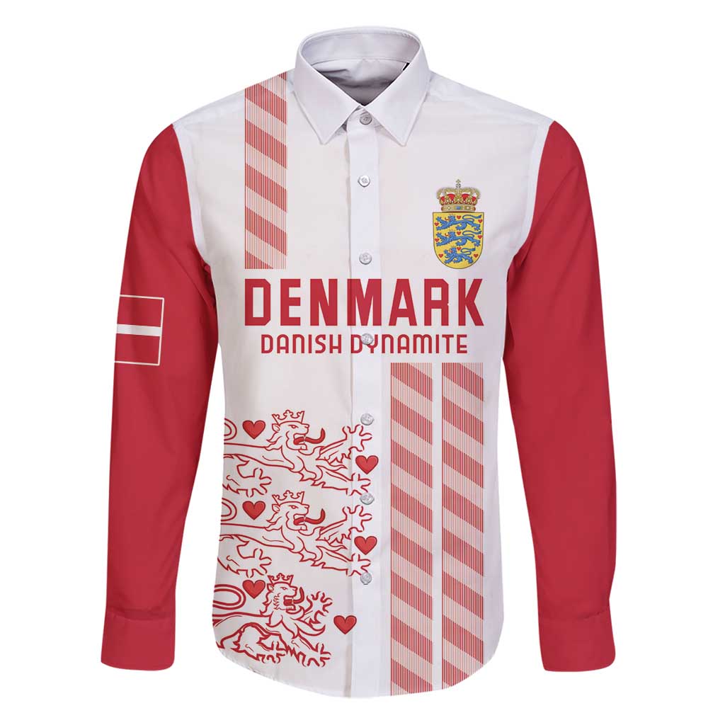 Custom Denmark Football Family Matching Puletasi and Hawaiian Shirt Danish Dynamite White Version