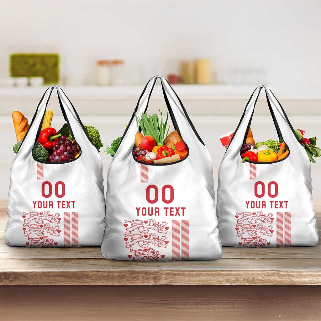 Custom Denmark Football Grocery Bag Danish Dynamite White Version