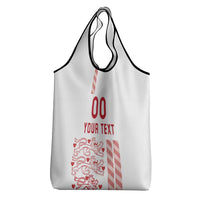 Custom Denmark Football Grocery Bag Danish Dynamite White Version