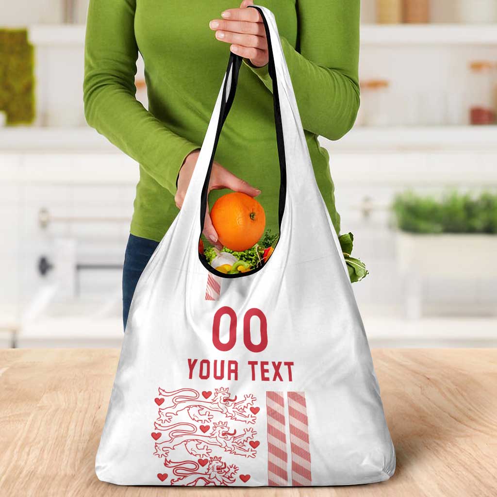 Custom Denmark Football Grocery Bag Danish Dynamite White Version